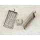 50x25mm Oblong pendant setting bezel frame, Bright silver