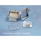 20mm Square heavy pendant setting bezel, ant silver