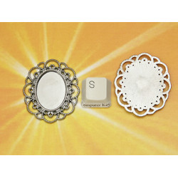 25x19mm Cabochon Bezel form, gunmetal