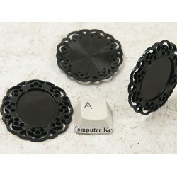 25x19mm Bezel setting form, black