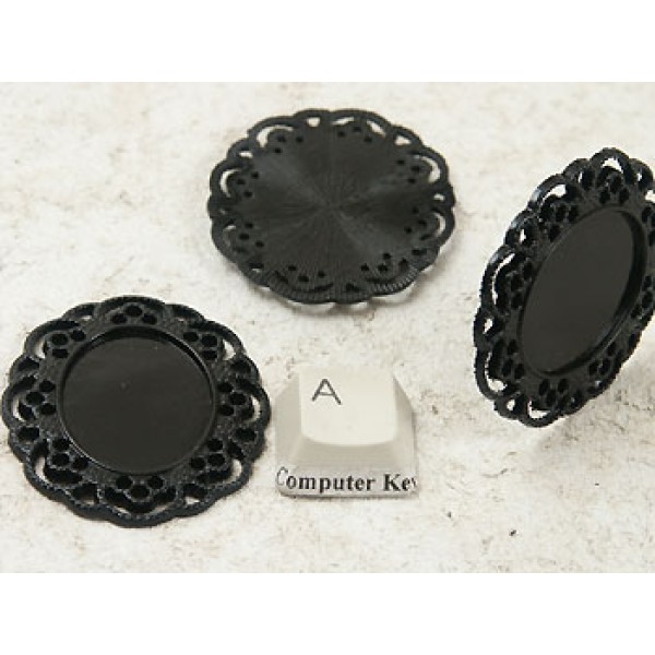 25x19mm Bezel setting form, black