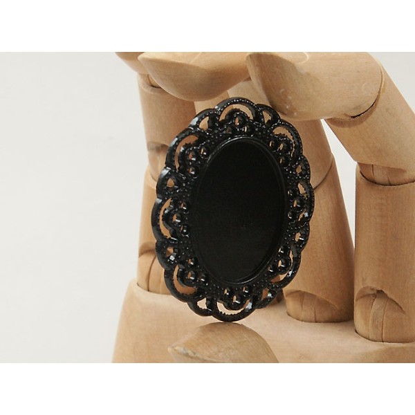 25x19mm Bezel setting form, black