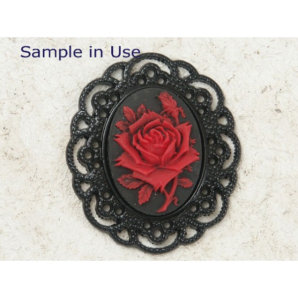 25x19mm Bezel setting form, black