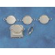 12mm bezel setting, round, 2 loops integral, nickel colour