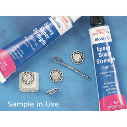 CLEARANCE: 8mm ant. silver Flower Pad bezel, charm size, per 20