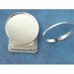 BULK PACK 200: 20mm Cabochon bezel setting, round tray, silver plate 