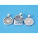 18mm Round heavy pendant setting bezel frame, ant silver