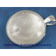 25mm Round heavy pendant setting bezel frame, bright silver