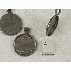 SECONDS 25mm Round heavy pendant setting bezel frame, black