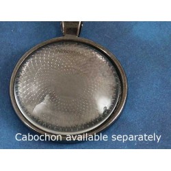 SECONDS 25mm Round heavy pendant setting bezel frame, black