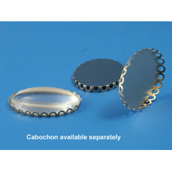 40x30mm Filigree edge bezel setting, raw brass