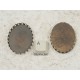 40x30mm Filigree edge bezel setting, ant. brass