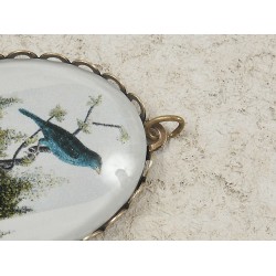 40x30mm Filigree edge bezel setting, ant. brass