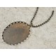 40x30mm Filigree edge bezel setting, ant. brass