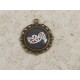 20mm round bezel setting, fancy filigree, ant bronze