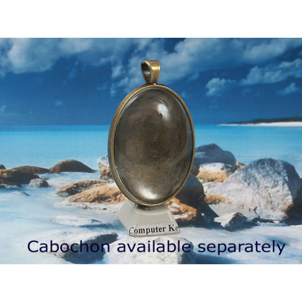 40x30mm Oval pendant setting bezel frame, Antiqued bronze