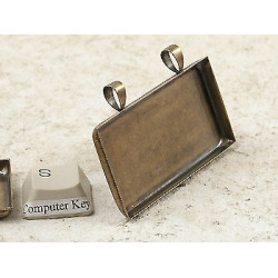 END OF LINE 50x25 oblong setting, antiqued brass