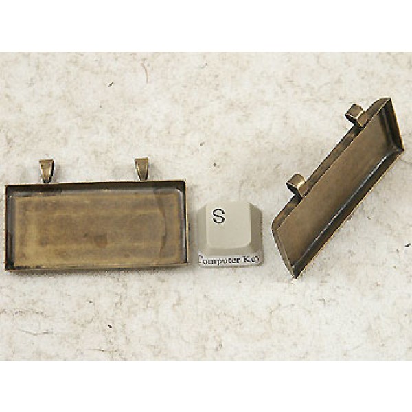 END OF LINE 50x25 oblong setting, antiqued brass
