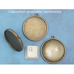 30mm round double sided base, antiqued bronze