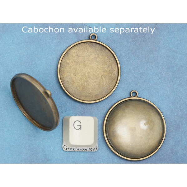 30mm round double sided base, antiqued bronze