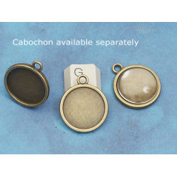 END OF LIN CLEARANCE; 20mm round double sided base, antiqued bronze