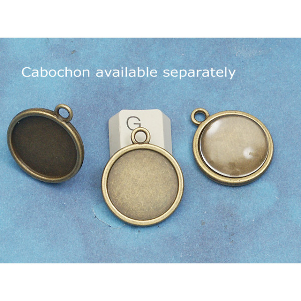 END OF LIN CLEARANCE; 20mm round double sided base, antiqued bronze