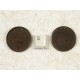 30mm plain round bezel setting, loop on back, antiqued brass
