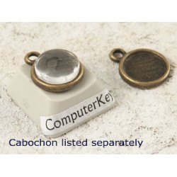 BULK PACK 100, 9mm round base, NF Antique Bronze plated