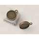 12mm round double sided base, antique bronze plated