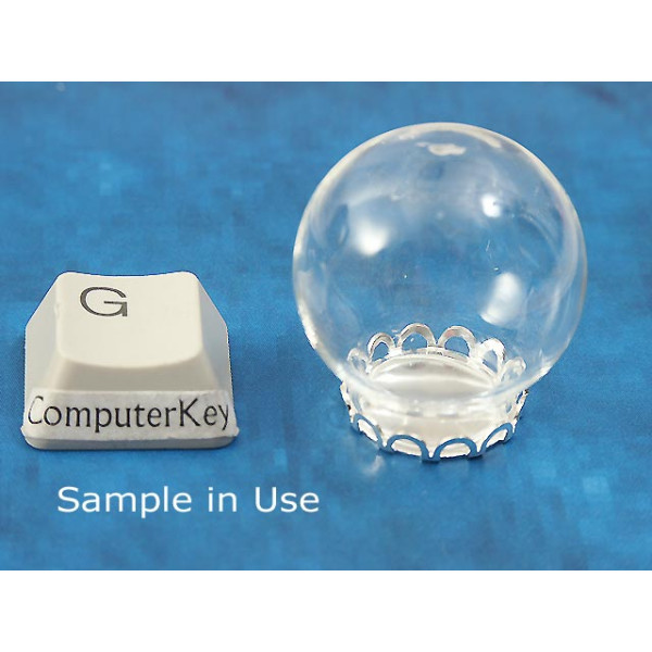 15mm Filigree edge bezel setting, silver plate