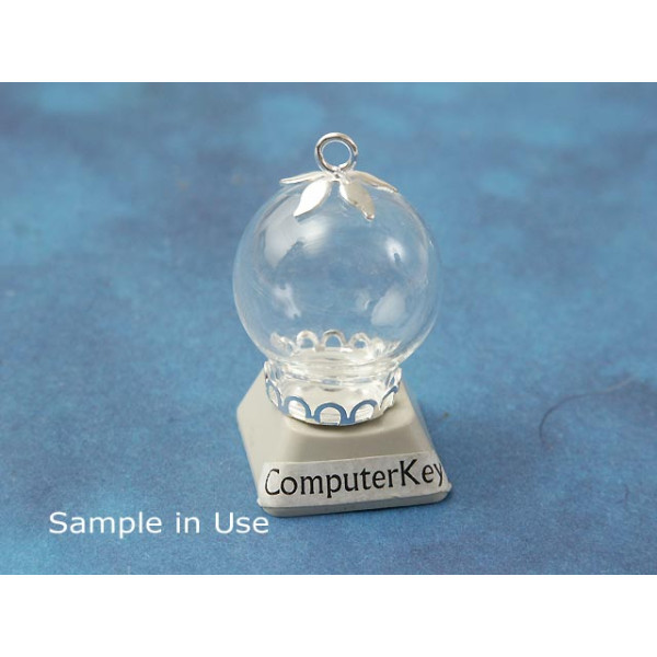 15mm Filigree edge bezel setting, silver plate