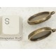 LAST ONES: 16mm round double sided base, antiqued bronze
