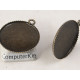SECONDS 25mm Bezel setting, round tray with loop, antique bronze