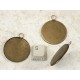 30mm Cabochon bezel setting, round, 1 loop, antique bronze, each