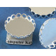 20mm Filigree edge bezel setting, silver plate
