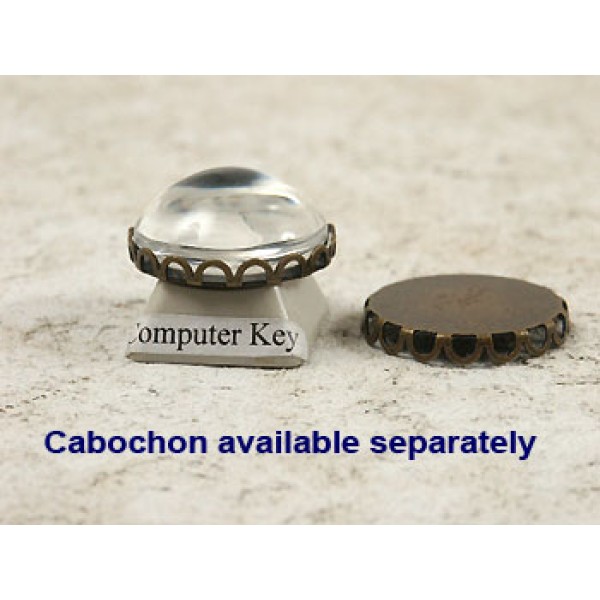 SECONDS 20mm Filigree edge bezel setting, ant. bronze
