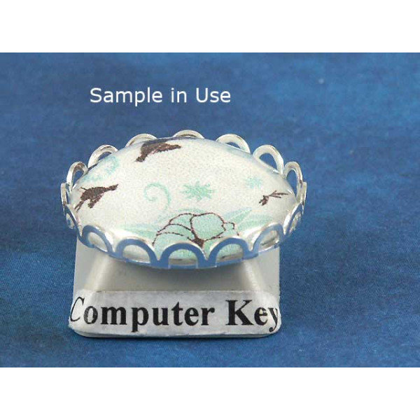 18mm Filigree edge bezel setting, silver plate