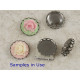 18mm Filigree edge bezel setting, black plate