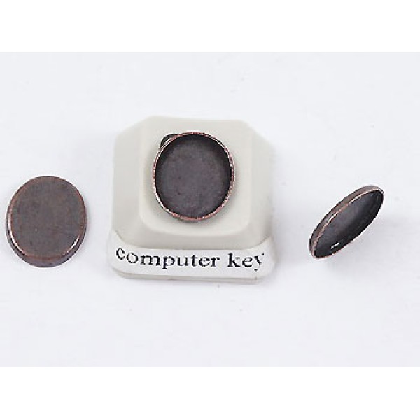 BULK PACK 100, 10x8mm Cabochon bezel setting, oval tray, antiqued copper