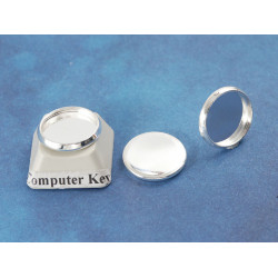 12mm plain round bezel setting, silver plate