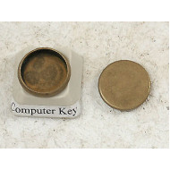 12mm plain round bezel setting, antiqued brass