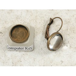 SECONDS: 10mm plain round bezel setting, antiqued bronze, per 50