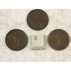 25mm Bezel setting, plain round tray, ant bronze, bag of 20
