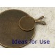 25mm Bezel setting, plain round tray, ant bronze, bag of 20