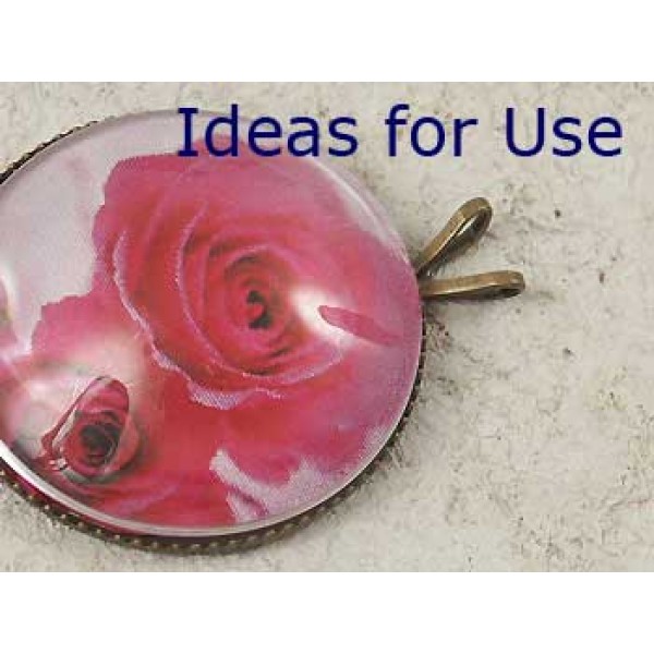 25mm Bezel setting, plain round tray, ant bronze, bag of 20