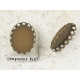 SECONDS 18x13mm Filigree edge bezel setting, ant. bronze