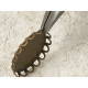 SECONDS 18x13mm Filigree edge bezel setting, ant. bronze