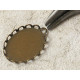 SECONDS 18x13mm Filigree edge bezel setting, ant. bronze