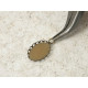SECONDS 18x13mm Filigree edge bezel setting, ant. bronze