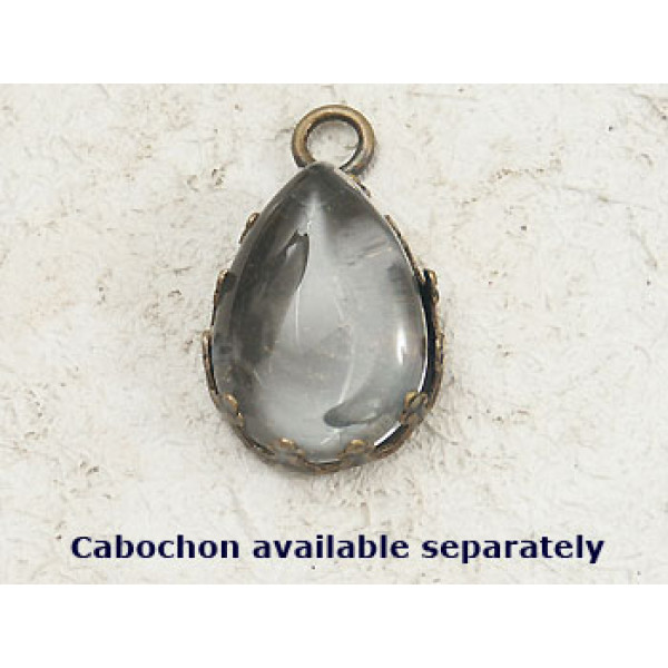 18x13mm Teardrop Crown edge setting